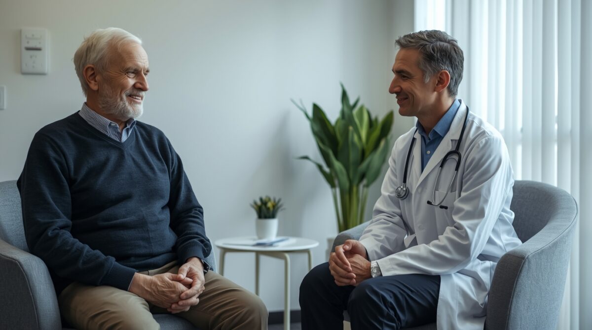 senior podczas prywatnej konsultacji medycznej u lekarza
