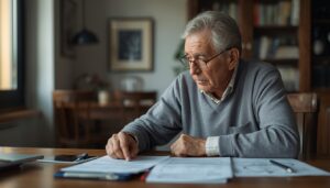 osoba starsza porównująca oferty ubezpieczeń
